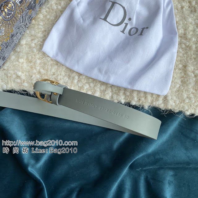 Dior女士腰帶 迪奧CD經典logo復古銅扣小牛皮腰帶  jjp1143